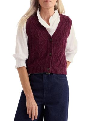Pendouer V-neck Button Up Knitted Vest