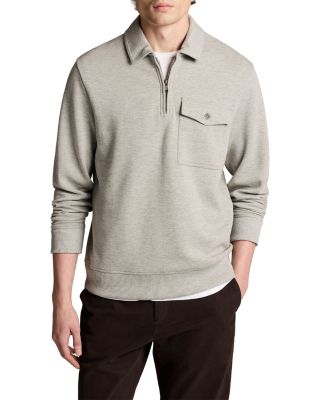 Double Knit Pique Quarter Zip Polo