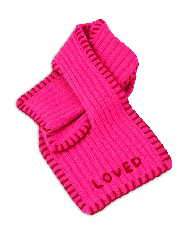 Kerri Rosenthal Loved Loop Cashmere Ribbed Knit Scarf