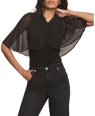 Women's Woven Cape Top