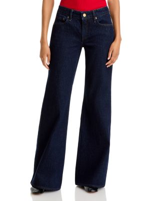 Josie Cotton Low Rise Flare Jeans in Darkrinse