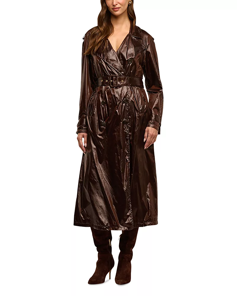 L'Agence Brinley Nylon Oversized Trench Coat