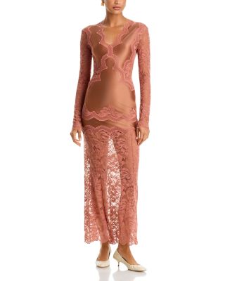 Lace Trim Maxi Dress