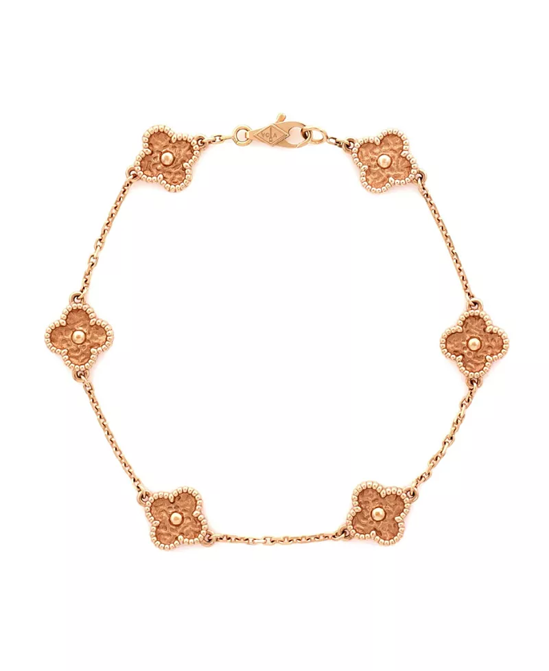 Pre-Owned Van Cleef & Arpels Sweet Alhambra 6 Motifs Bracelet 18K Rose Gold