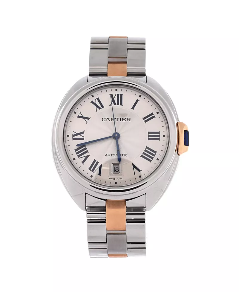 Pre-Owned Cartier Cle de Cartier Automatic Watch in Stainless Steel and Rose Gold 40mm