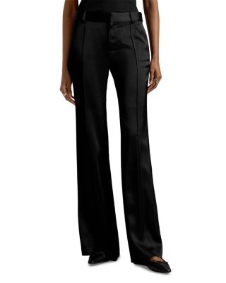 Low Rise Satin Kick Flare Pants