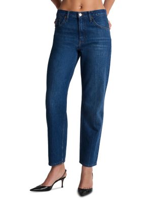 Ollie Cotton Mid Rise Boyfriend Jeans in Listed