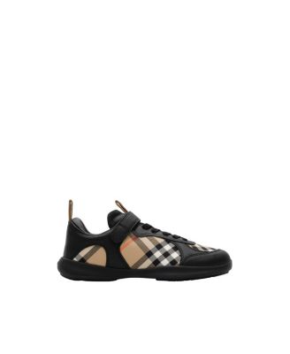 Unisex Check and Leather Matrix Sneakers - Little Kid, Big Kid - Little Kid