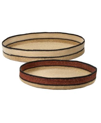  Scarab Seagrass Trays, Set of 2