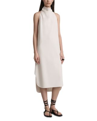 The Elsie Wool Sleeveless Tie Back Midi Dress