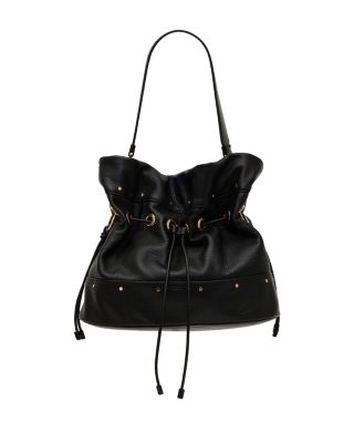 Gianna Large Studded Leather Bucket Bag