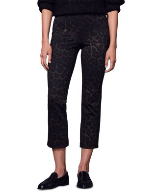 Leopard Carnaby Kick Flare Crop Pants 