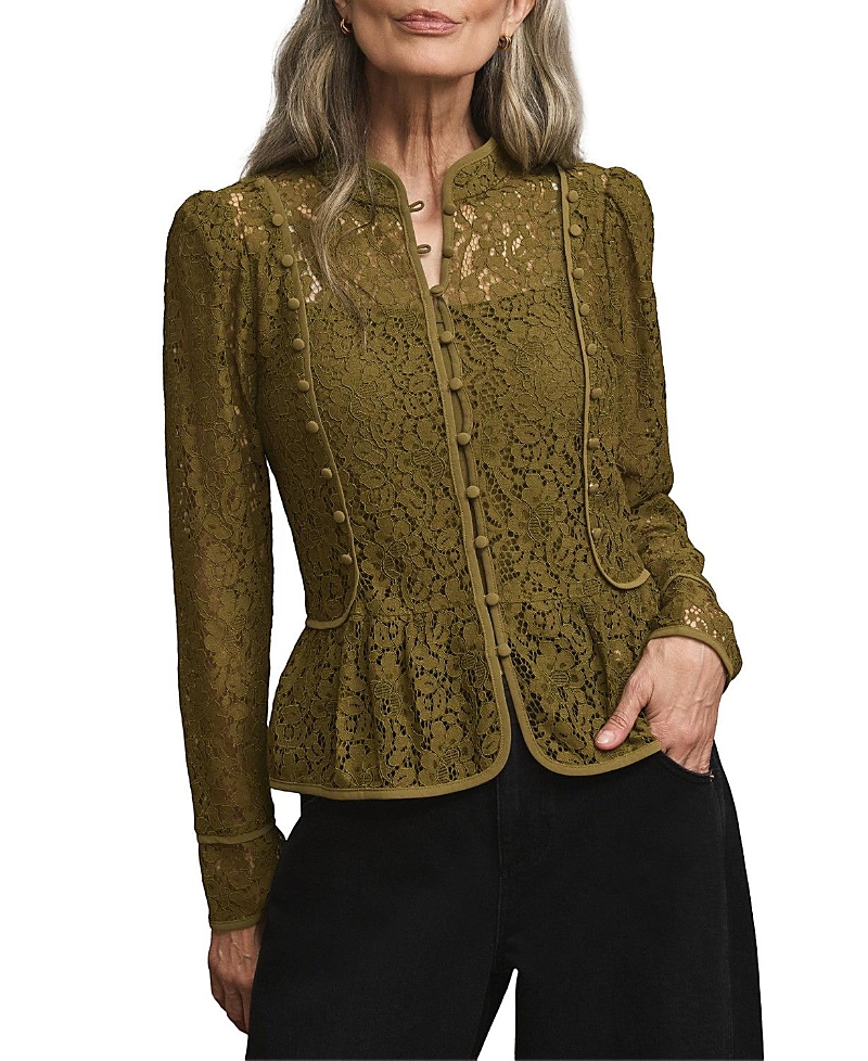 Mint Velvet Women's Lace Military Blouse