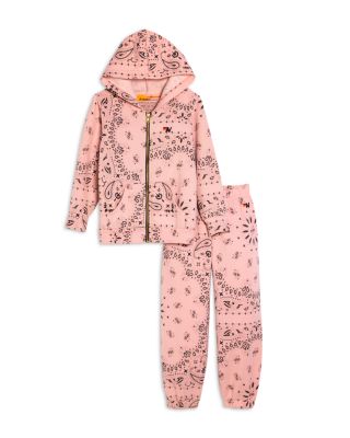 Unisex Bandana Print Zip Hoodie & Jogger Sweatpants - Little Kid, Big Kid