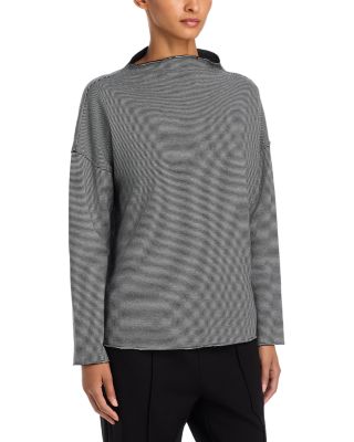 Double Knit Funnel Neck Reversible Top