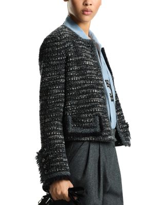 Metallic Melange Tweed Jacket