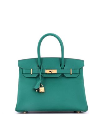 Birkin 30 Handbag Green Epsom with Gold Hardware
