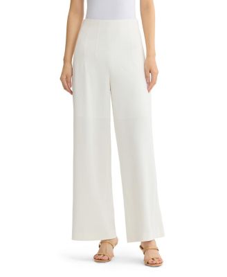 x Anna Marie Pintuck Stretch Deco Crepe  Wide Leg Pant