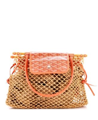   Aligre Bag Raffia Net with Coated Canvas