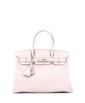 Birkin 30 Handbag Light Togo with Palladium Hardware