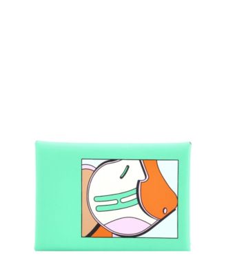 Calvi Duo Card Holder Printed Leather