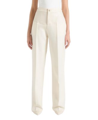Blanche Faux Leather Panel Tailored Trousers