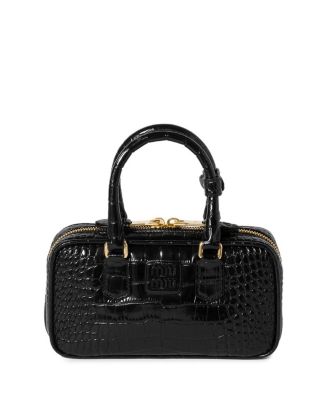  Mini Arcadie Bag in Crocodile Embossed Leather