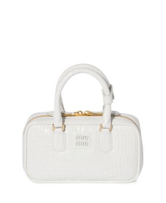  Mini Arcadie Bag in Crocodile Embossed Leather