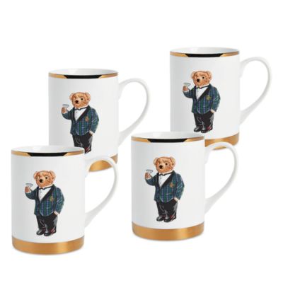 Thompson Polo Bear Mugs, Set of 4