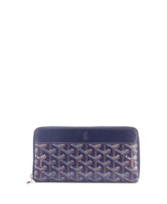   Matignon Zip Wallet Coated Canvas with Leather