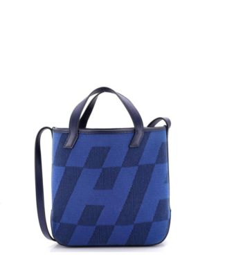 27 Cabas H en Biais Tote Canvas with Leather