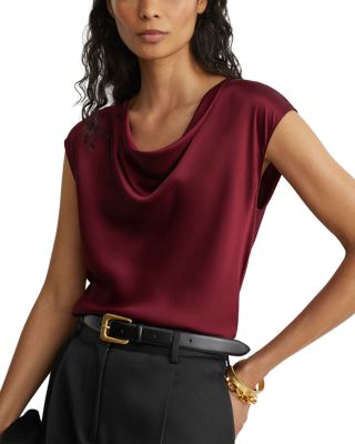 Cate Silk Cowl Neck Top