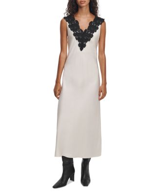 Celeste Satin & Lace Slip Dress