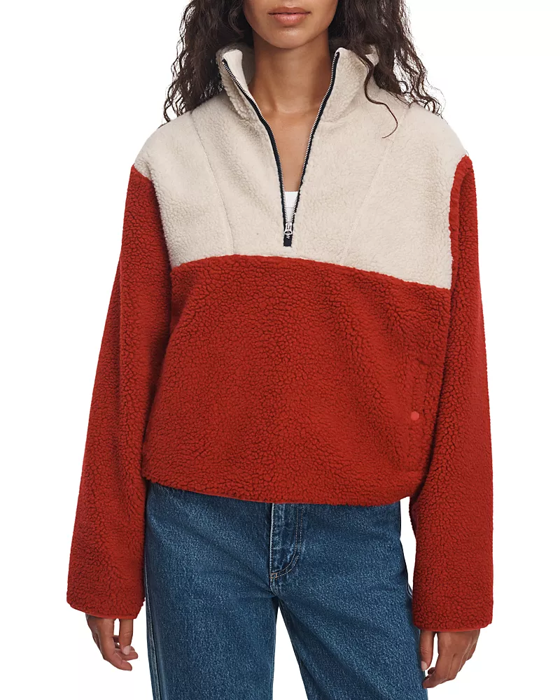 rag & bone Charly Colorblocked Half Zip Pullover