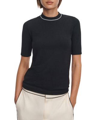 The Knit Contrast Trim Tee