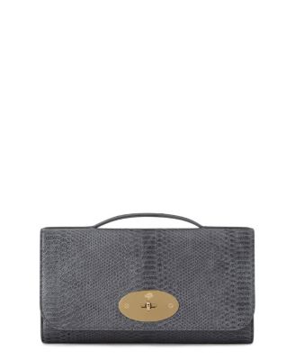 Mulberry Lily Snake Print Clutch