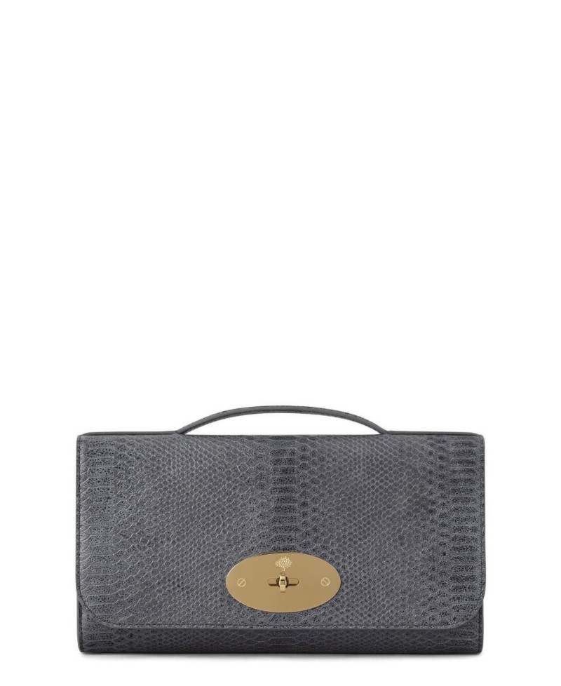 NEW! Mulberry Lily Snake Print Clutch by Bloomingdale's