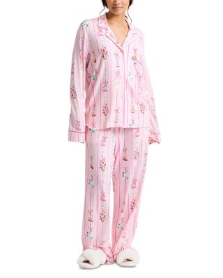 Ornaments Jersey Long Sleeve Pajama Set