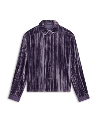 Pleated Velvet Shirt