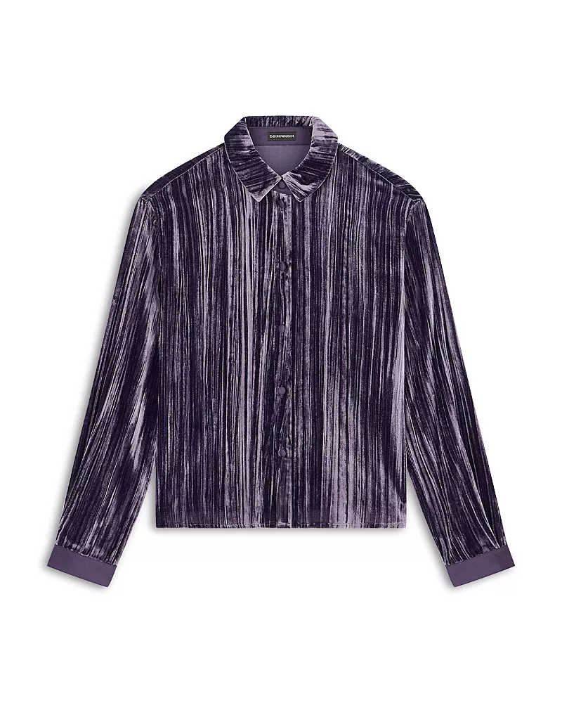 Emporio Armani Pleated Velvet Shirt