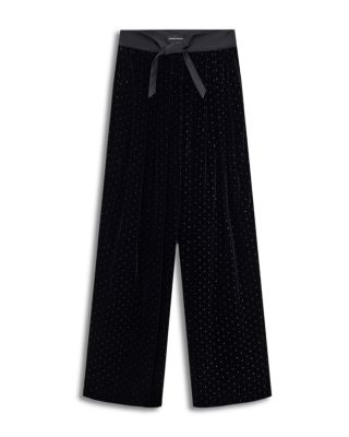 Glitter Dot Velvet Pants