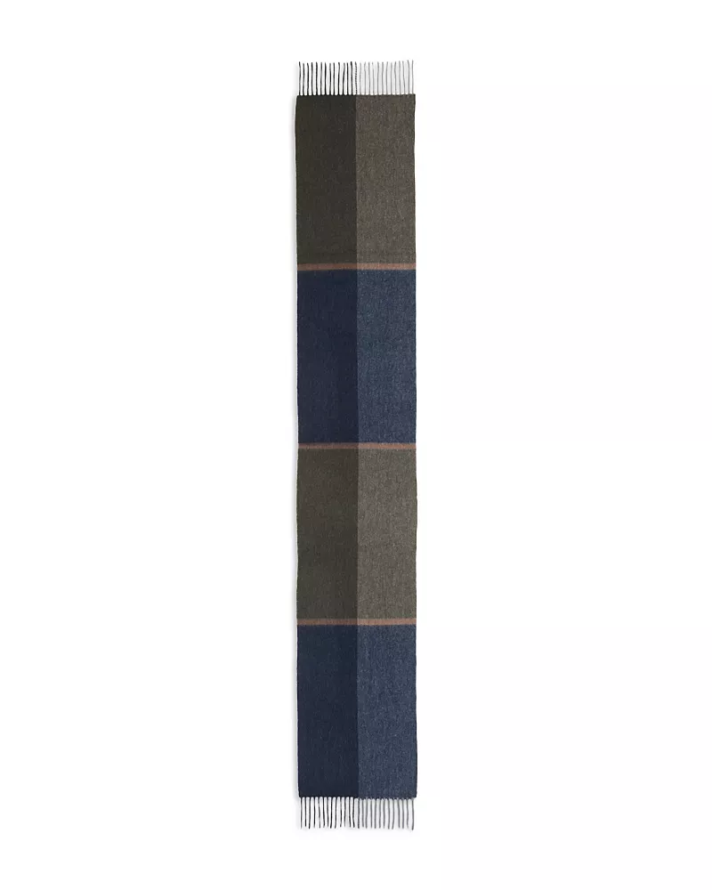 The Men's Store at Bloomingdale's Cashmere Block Panes Plaid Scarf - Exclusive