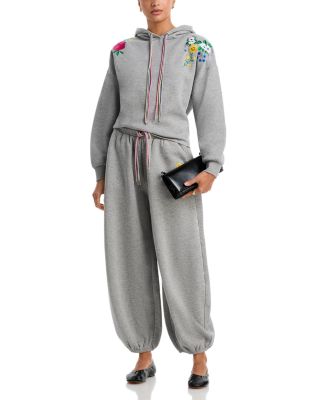 Floral Embroidered Hoodie & Barrel Sweatpants - Exclusive