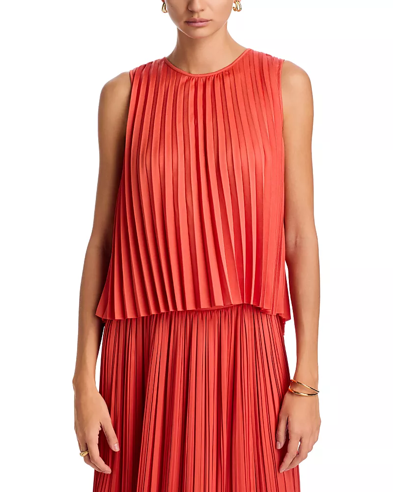 Cinq a Sept Donna Pleated Sleeveless Top