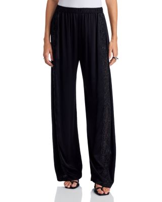 alexanderwang Lingerie Lace Embellished Wide Leg Pants