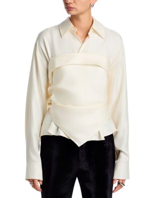 Silk Scarf Bustier Shirt
