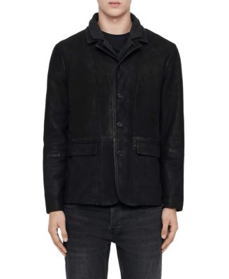 Survey Layered Leather Blazer