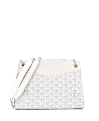  Mini Structured Rouette Chain Shoulder Bag Coated Canvas
