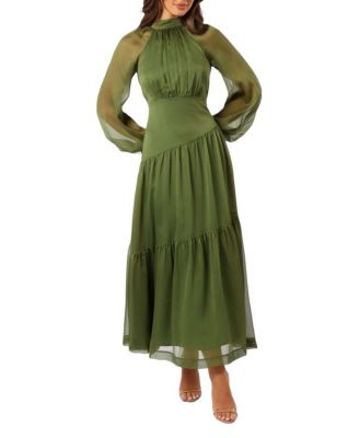  Julip Sheer Long Sleeve Maxi Dress