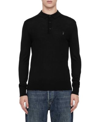 Mode Regular Fit Merino Wool Long Sleeve Polo Sweater